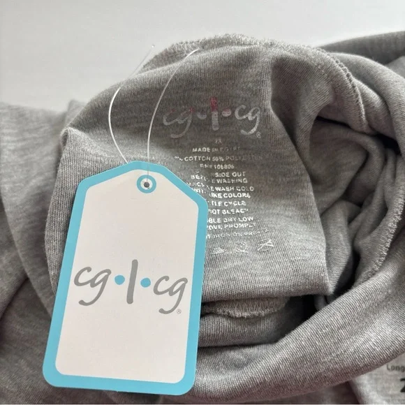 CGCG Supersoft Turtleneck Women’s Plus Size 2X NWT Gray Grey Tagless - Picture 6 of 6